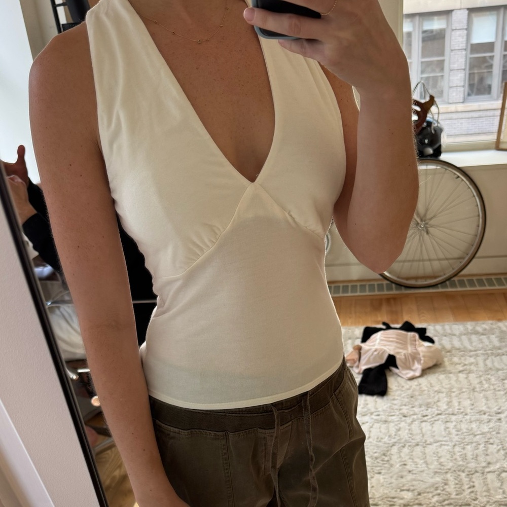 Reformation White Tank Top